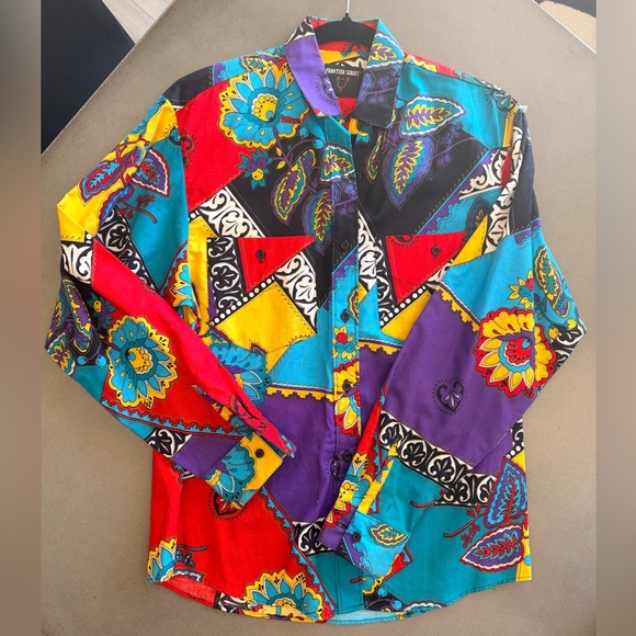 Frontier Series Tops - Vintage Western Button Up | Size Small | Floral Design